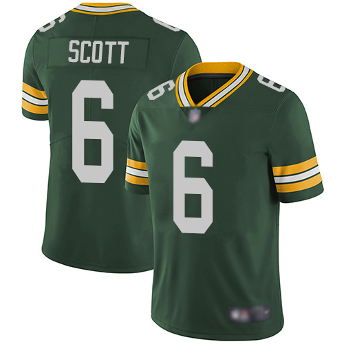 Green Bay Packers Limited Green Men #6 Scott J K Home Jersey Nike NFL Vapor Untouchable->nfl t-shirts->Sports Accessory